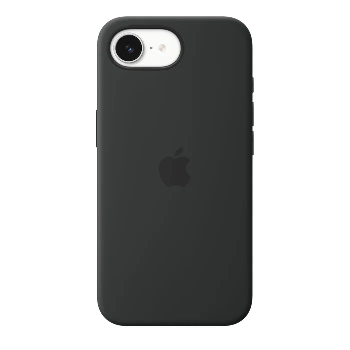 Apple Funda Silicona con MagSafe para iPhone 15, Negro - Compatible con Carga Inalámbrica, MHWD4ZM/A, 45% Material Reciclado