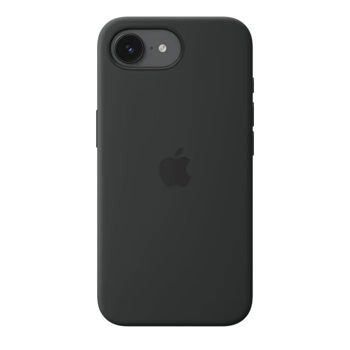 Apple Funda Silicona con MagSafe para iPhone 15, Negro - Compatible con Carga Inalámbrica, MHWD4ZM/A, 45% Material Reciclado