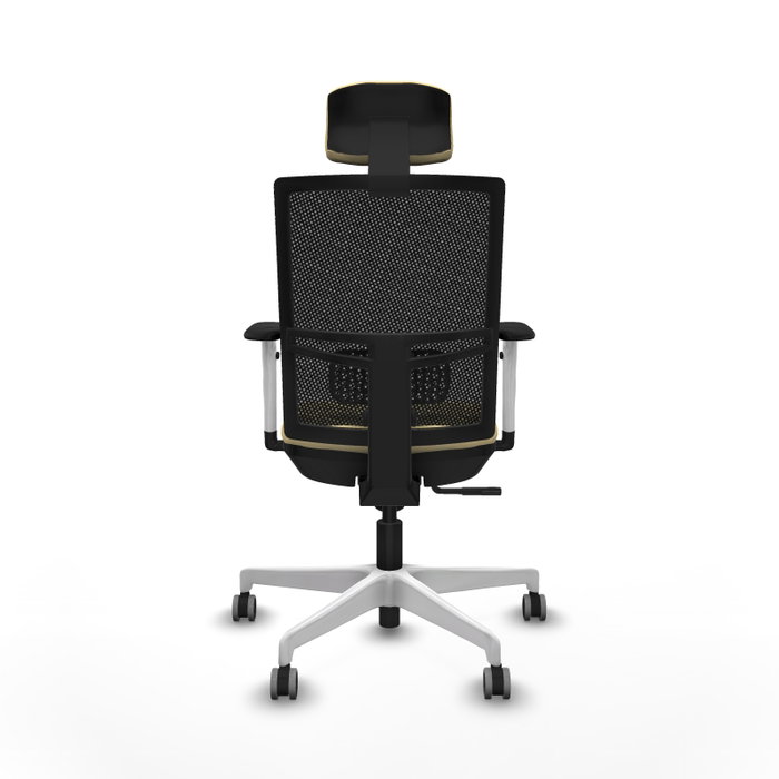 PIQUERAS Y CRESPO Silla de oficina Yunquera con mecanismo Sincro, Crema y Negro PIQUERAS Y CRESPO Silla de oficina Yunquera con mecanismo Sincro, Crema y Negro
