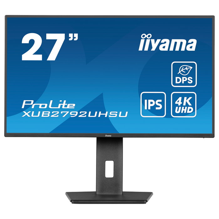 iiyama ProLite XUB2792UHSU-B6 Monitor 27 Pulgadas 4K UHD 3840x2160 IPS 4ms 60Hz, Altavoces, USB-C, DP, HDMI, Negro, con Pivote