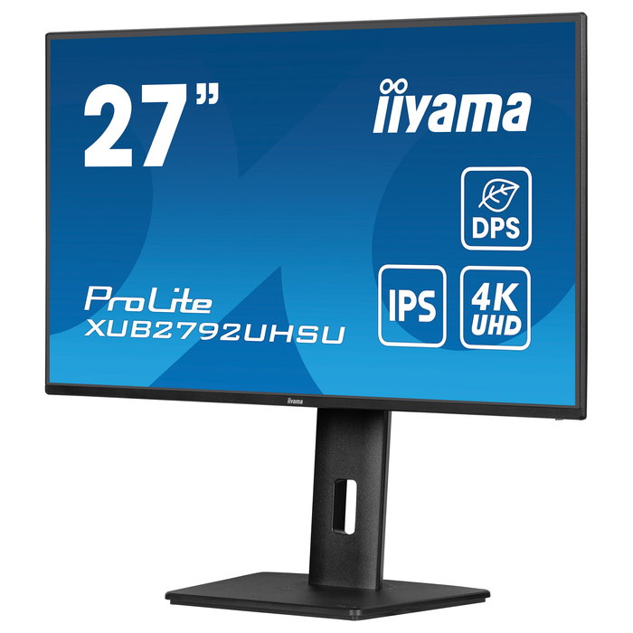 iiyama ProLite XUB2792UHSU-B6 Monitor 27 Pulgadas 4K UHD 3840x2160 IPS 4ms 60Hz, Altavoces, USB-C, DP, HDMI, Negro, con Pivote