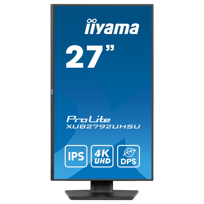 iiyama ProLite XUB2792UHSU-B6 Monitor 27 Pulgadas 4K UHD 3840x2160 IPS 4ms 60Hz, Altavoces, USB-C, DP, HDMI, Negro, con Pivote