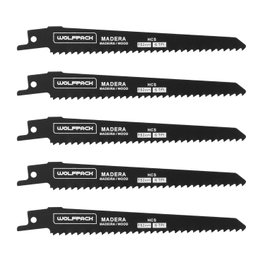 WOLFPACK LINEA PROFESIONAL Hoja Para Sierra Sable Madera 152 mm 6 TPI 5 piezas