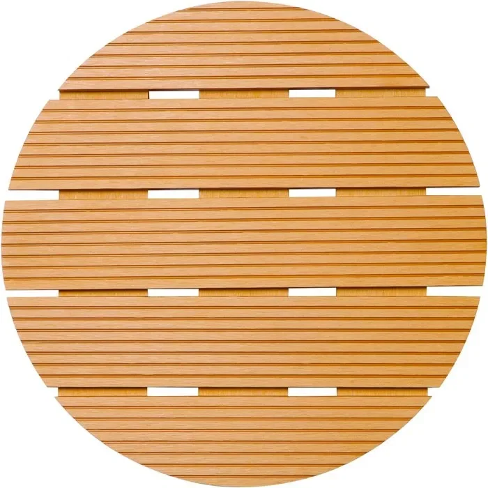 Nature NAT8711338702475 - Soporte para macetas con ruedas, material WPC, medidas 8.6 x 38 cm, 4 ruedas, color madera