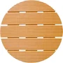 Nature NAT8711338702475 - Soporte para macetas con ruedas, material WPC, medidas 8.6 x 38 cm, 4 ruedas, color madera