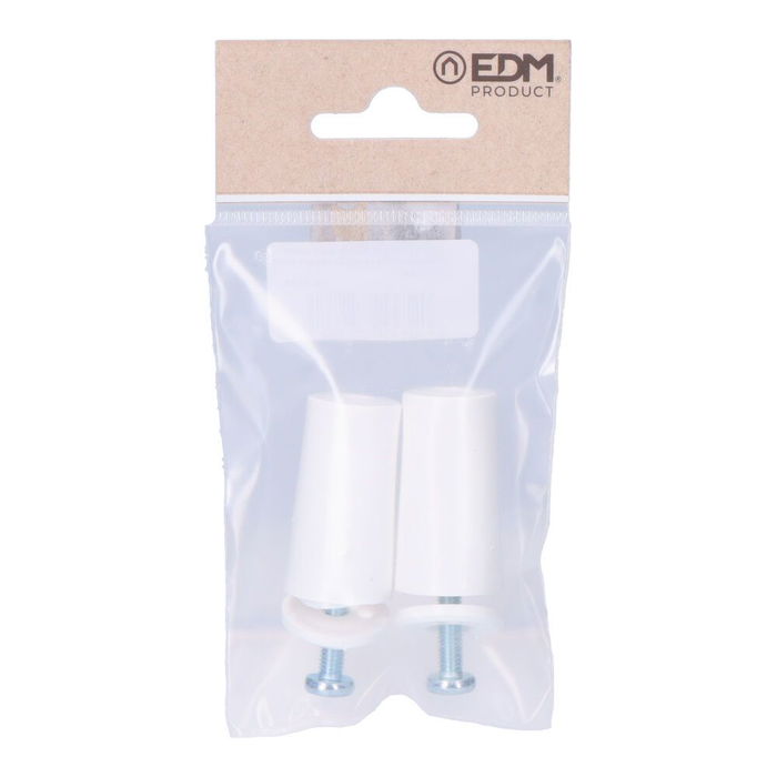 Edm Topes para Persiana Blanco 40 mm Largo - 2 Unidades