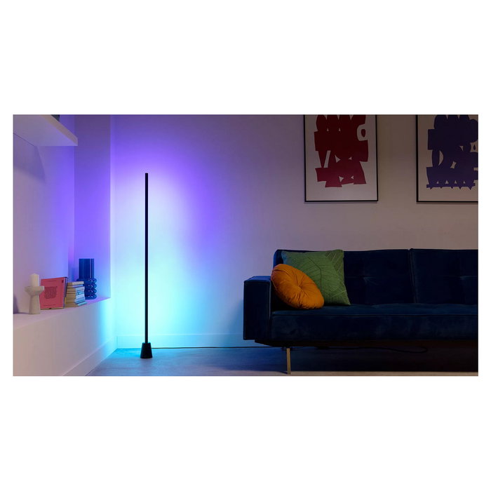 WiZ WiZ Floor 1.4m Lámpara de Pie Inteligente RGBIC Gradient, Negro, Control Wi-Fi/Bluetooth, Compatible Alexa/Google Assistant, 220-240V
