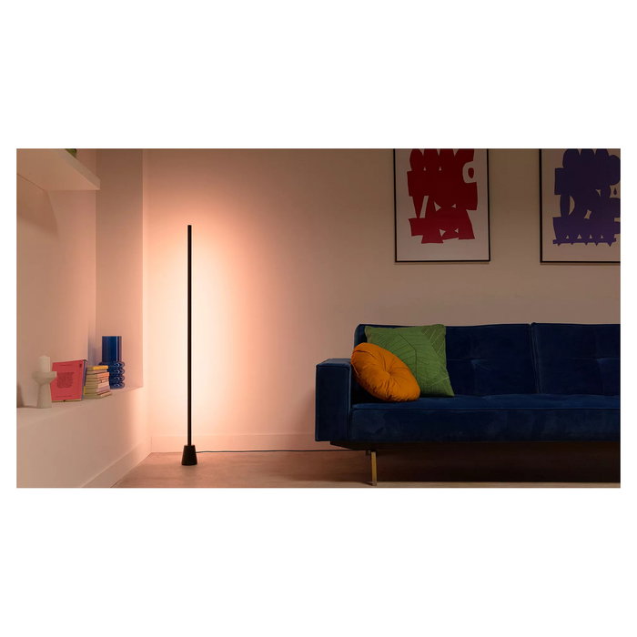 WiZ WiZ Floor 1.4m Lámpara de Pie Inteligente RGBIC Gradient, Negro, Control Wi-Fi/Bluetooth, Compatible Alexa/Google Assistant, 220-240V