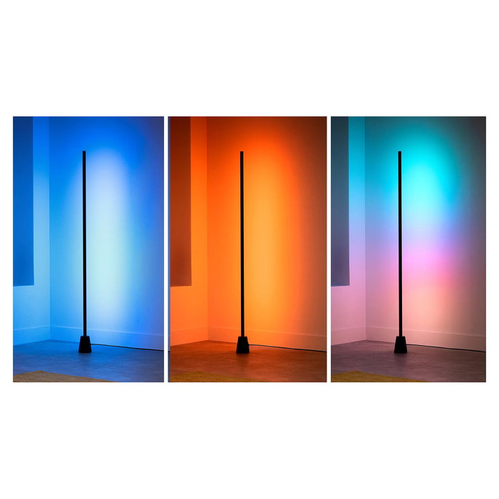 WiZ WiZ Floor 1.4m Lámpara de Pie Inteligente RGBIC Gradient, Negro, Control Wi-Fi/Bluetooth, Compatible Alexa/Google Assistant, 220-240V