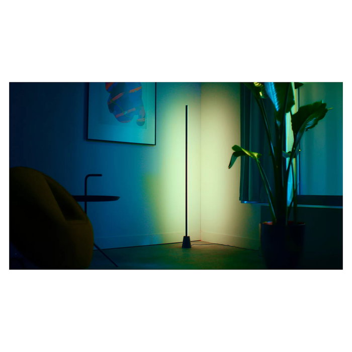 WiZ WiZ Floor 1.4m Lámpara de Pie Inteligente RGBIC Gradient, Negro, Control Wi-Fi/Bluetooth, Compatible Alexa/Google Assistant, 220-240V