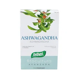 SANTIVERI Ashwagandha 40 Cápsulas - Extracto Seco Titulado al 1.5% en Withanólidos, Complemento Alimenticio para Bienestar Físico y Mental