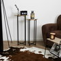 Home Deco Factory Essentiel Juego de 2 Pedestales Loka Negro Metal 30x30x82cm y 26x26x72cm