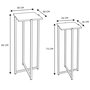 Home Deco Factory Essentiel Juego de 2 Pedestales Loka Negro Metal 30x30x82cm y 26x26x72cm