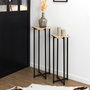 Home Deco Factory Essentiel Juego de 2 Pedestales Loka Negro Metal 30x30x82cm y 26x26x72cm