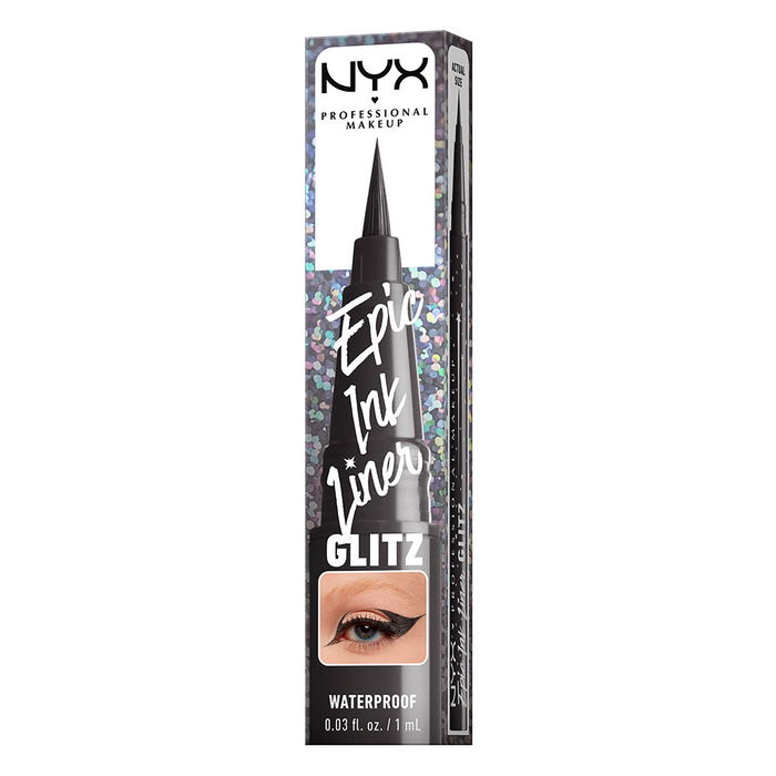 Nyx Professional Make Up EPIC INK LINER GLITZ Delineador Waterproof Acabado Metalizado #07-Graphite Glitz 1 ml