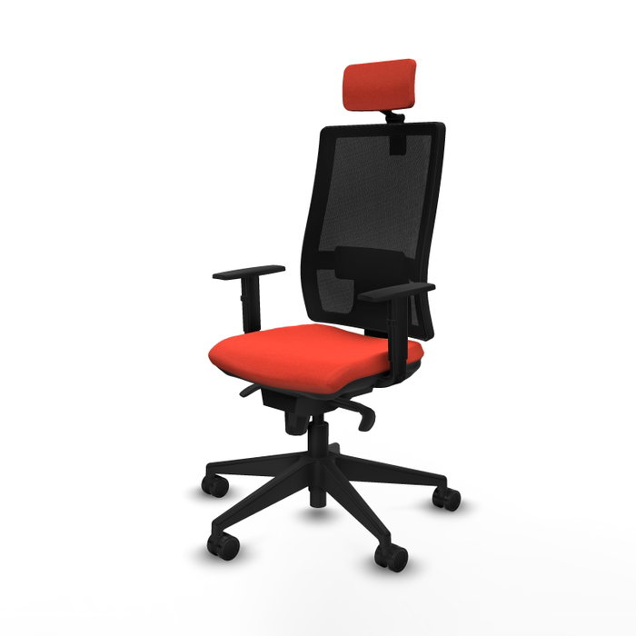 PIQUERAS Y CRESPO Silla de oficina Horna con mecanismo Sincro, Naranja oscuro y Negro PIQUERAS Y CRESPO Silla de oficina Horna con mecanismo Sincro, Naranja oscuro y Negro