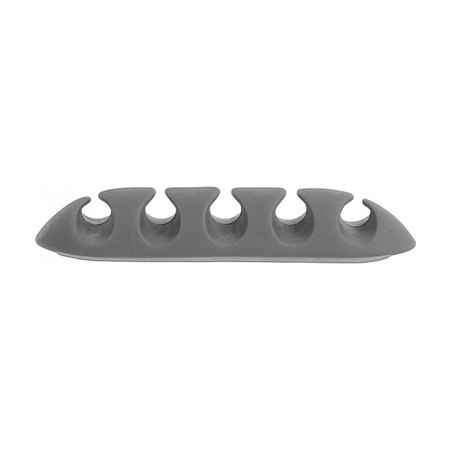 DeLOCK Soporte para Cables Autoadhesivo Set 6 Piezas - 18298, 5 Rutas, TPR Gris/Blanco para Escritorio/Pared