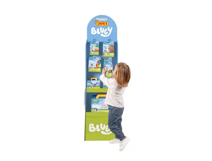Jovi Expositor de suelo My First Bluey 113 unidades surtidas Jovi Expositor de suelo My First Bluey 113 unidades surtidas