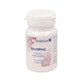 HELIOSAR Silispag Silicea 60 Cápsulas con Zinc y Vitamina C para Cabello, Uñas y Huesos