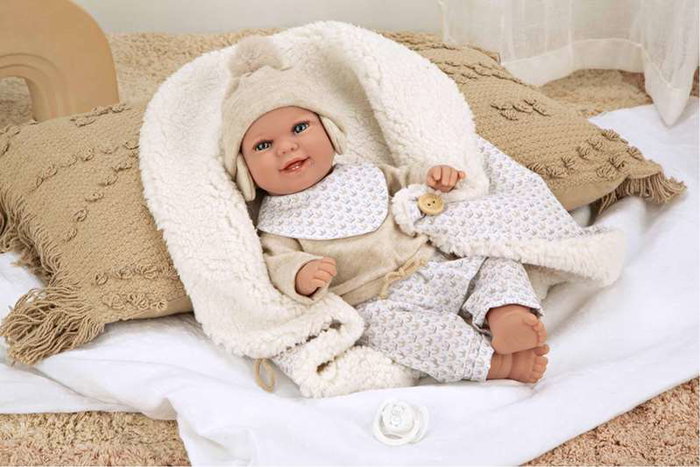 Muñecas Arias Babyto Elegance 35 cm Muñeca de Peso para Niños 3+ Años Beige con Manta - Juguete en Español