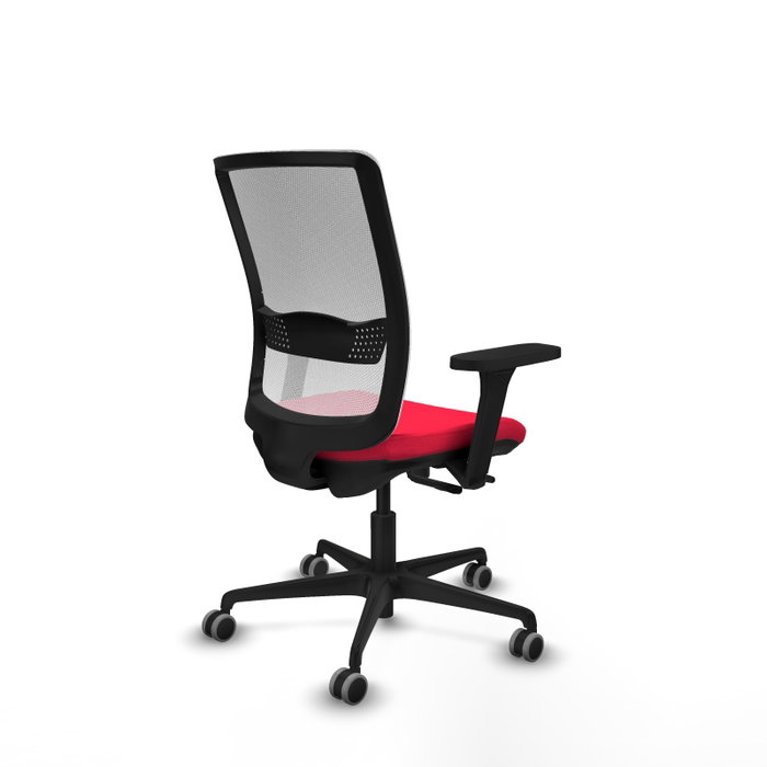 PIQUERAS Y CRESPO Silla de oficina Haches con mecanismo Sincro/Traslack Rojo y Blanco PIQUERAS Y CRESPO Silla de oficina Haches con mecanismo Sincro/Traslack Rojo y Blanco