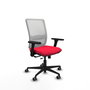 PIQUERAS Y CRESPO Silla de oficina Haches con mecanismo Sincro/Traslack Rojo y Blanco