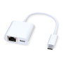 ROLINE Convertidor USB 3.2 Gen 2 Type C a Gigabit Ethernet con puerto PD 100W, Blanco