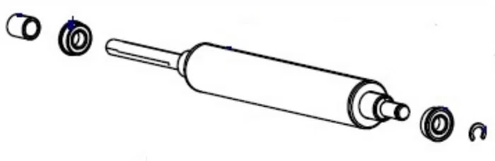 Zebra Rodillo de transferencia P1083347-012 para ZT510 Zebra Rodillo de transferencia P1083347-012 para ZT510