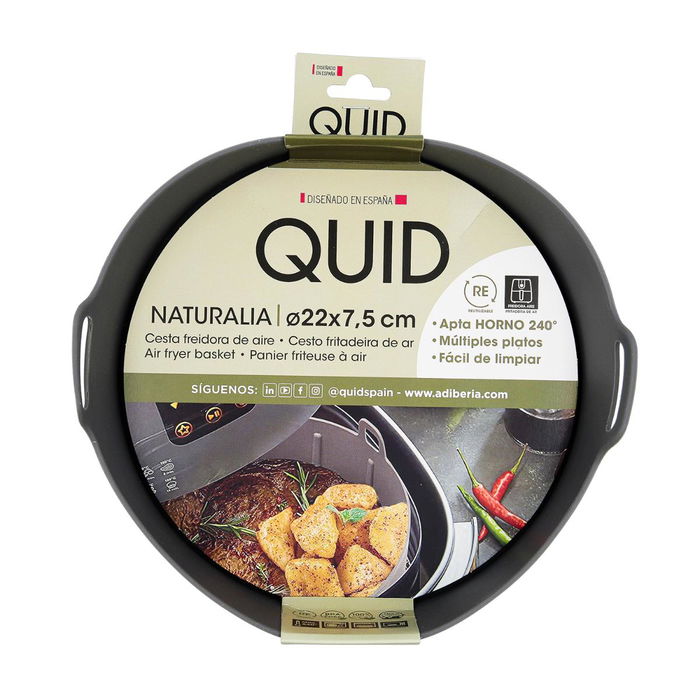 Cesta Redonda Silicona Naturalia Quid 22x8,5 cm