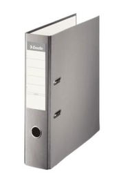 Esselte Archivador Palanca Folio Lomo Ancho Pp Interior Forrado En Papel Rado Cantoneras Gris