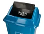 Q-connect Papelera Contenedor Plástico con Tapa de Balancín 20 Litros Azul 340x240x450 mm