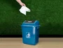 Q-connect Papelera Contenedor Plástico con Tapa de Balancín 20 Litros Azul 340x240x450 mm