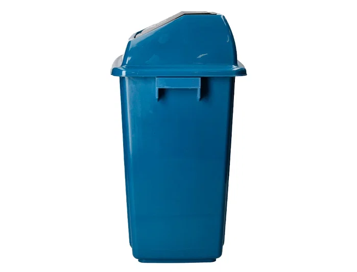 Q-connect Papelera Contenedor Plástico con Tapa de Balancín 20 Litros Azul 340x240x450 mm