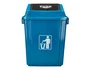 Q-connect Papelera Contenedor Plástico con Tapa de Balancín 20 Litros Azul 340x240x450 mm