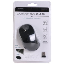 Be Mix Ratón Inalámbrico Óptico Access Tel, 800 dpi, Conexión USB 2.0, Compatible PC/Mac