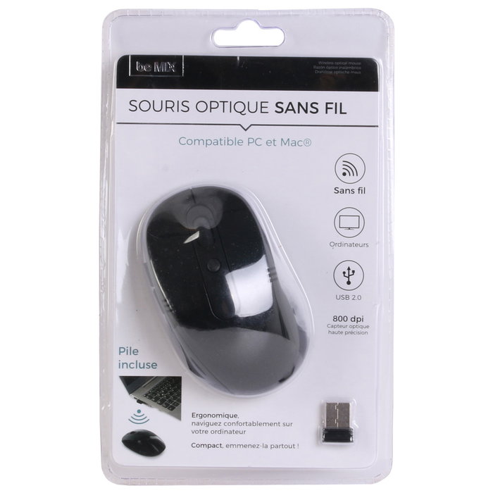 Be Mix Ratón Inalámbrico Óptico Access Tel, 800 dpi, Conexión USB 2.0, Compatible PC/Mac Be Mix Ratón Inalámbrico Óptico Access Tel, 800 dpi, Conexión USB 2.0, Compatible PC/Mac