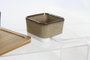 DKD Home Decor Set de 5 Bandejas para Aperitivos de Porcelana y Bambú Marrón
