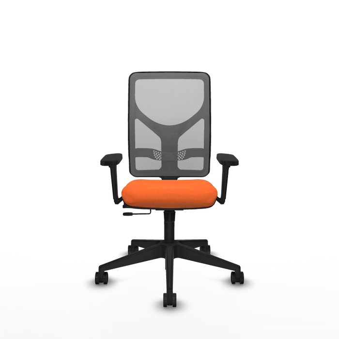 PIQUERAS Y CRESPO Silla de oficina Motilla con mecanismo Sincro/Traslack, Tela Naranja y Malla Gris PIQUERAS Y CRESPO Silla de oficina Motilla con mecanismo Sincro/Traslack, Tela Naranja y Malla Gris