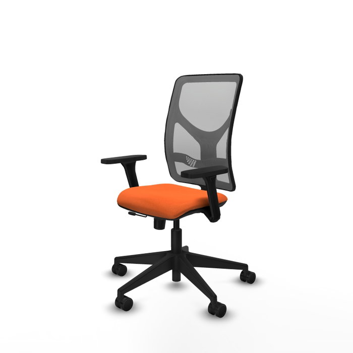 PIQUERAS Y CRESPO Silla de oficina Motilla con mecanismo Sincro/Traslack, Tela Naranja y Malla Gris PIQUERAS Y CRESPO Silla de oficina Motilla con mecanismo Sincro/Traslack, Tela Naranja y Malla Gris