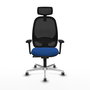 PIQUERAS Y CRESPO Silla de oficina Cilanco con mecanismo Sincro, Azul y Negro