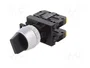 SPAMEL Interruptor Rotativo ST22 22mm 3 Posiciones NA x2 Negro