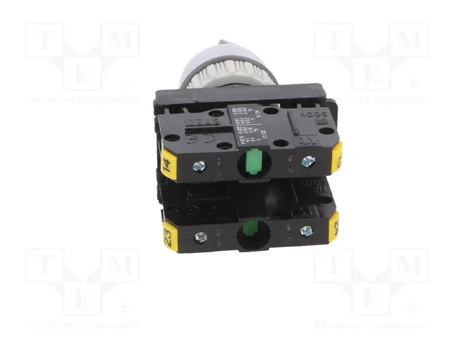 SPAMEL Interruptor Rotativo ST22 22mm 3 Posiciones NA x2 Negro