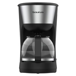 Taurus Cafetera de Goteo Verona Inox 12 Tazas 1000W con Jarra de Cristal y Filtro Reutilizable