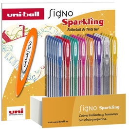 Roller Gel Uni-Ball Signo Sparkling 1,0 (Um-120Sp) Expositor De 48