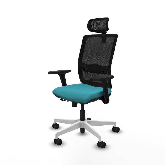 PIQUERAS Y CRESPO Silla de oficina Haches con mecanismo Sincro/Traslack Turquesa y Negro PIQUERAS Y CRESPO Silla de oficina Haches con mecanismo Sincro/Traslack Turquesa y Negro