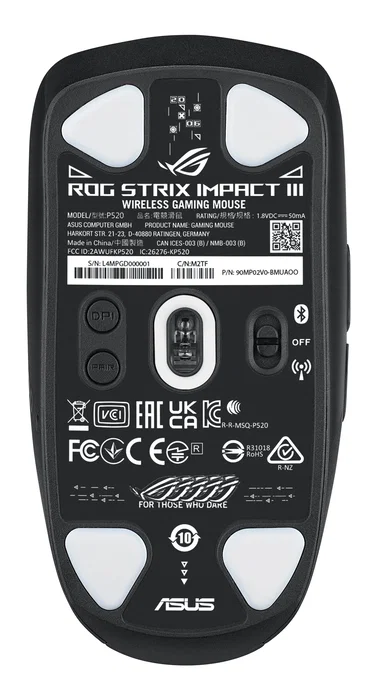 Asus ROG Strix Impact III Wireless Ratón Gaming Ambidextro Negro Asus ROG Strix Impact III Wireless Ratón Gaming Ambidextro Negro