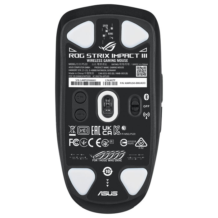Asus ROG Strix Impact III Wireless Ratón Gaming Ambidextro Negro Asus ROG Strix Impact III Wireless Ratón Gaming Ambidextro Negro