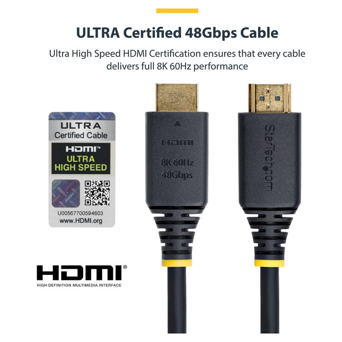 StarTech.com Cable HDMI 2.1 Certificado de Ultra Alta Velocidad 5m 8K 60Hz/4K 120Hz