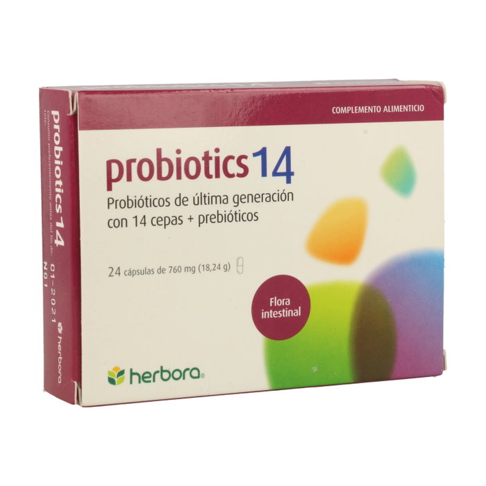 Herbora Probiotics 14 30 cápsulas - Suplemento para flora intestinal y defensas Herbora Probiotics 14 30 cápsulas - Suplemento para flora intestinal y defensas
