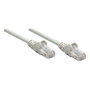 Intellinet Patchkabel RJ45 Cat6 U/UTP 10 Metros Gris Hebelschutz, Conector Chapado en Oro, CCA, EIA/TIA